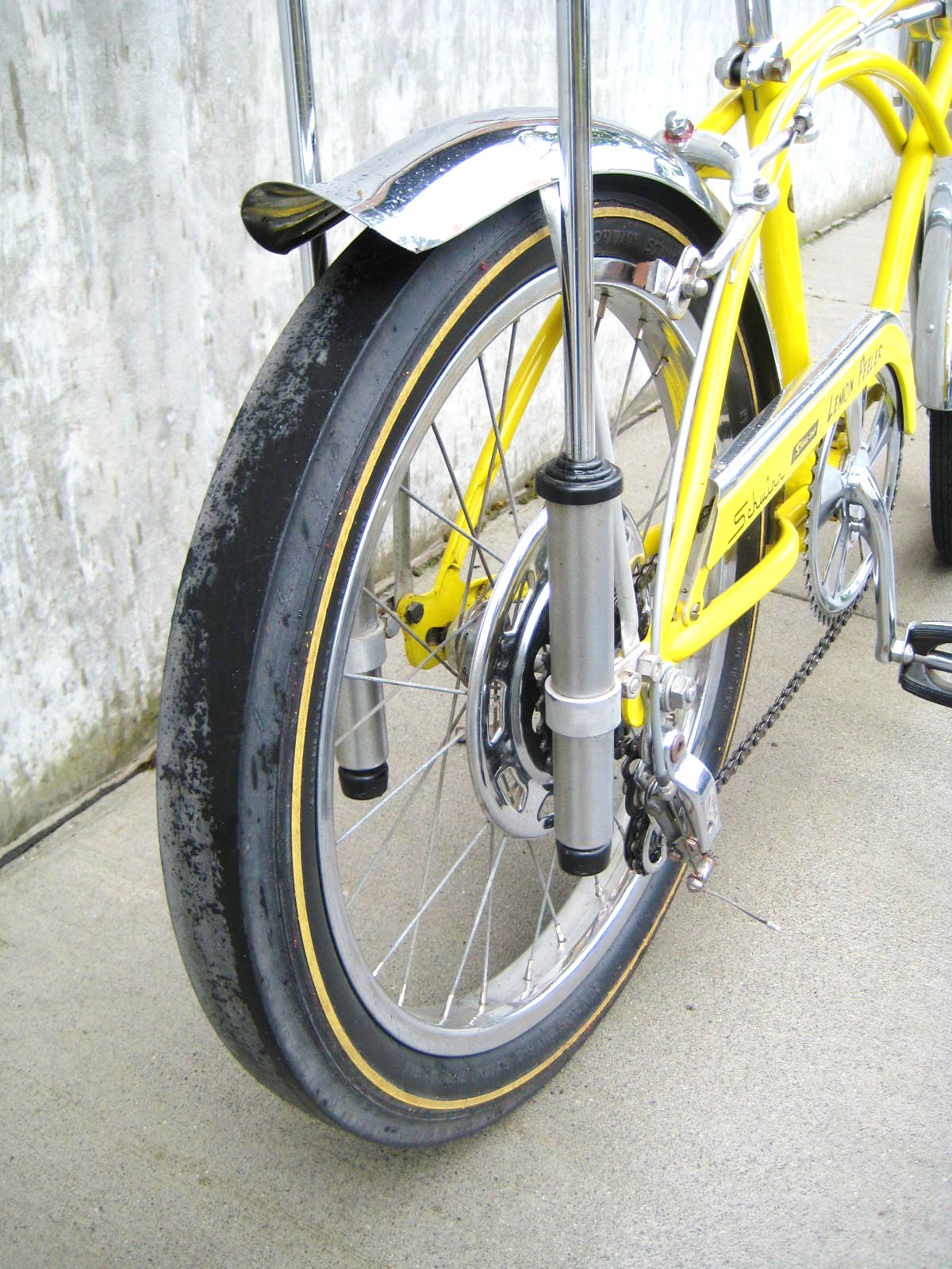 1968 Schwinn Lemon Peeler krate bike at Classic Cycle