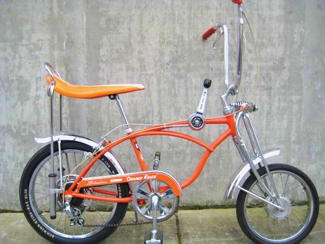 orange schwinn bike