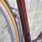 The seat tube is dimpled so the wheel can be pulled in closer
