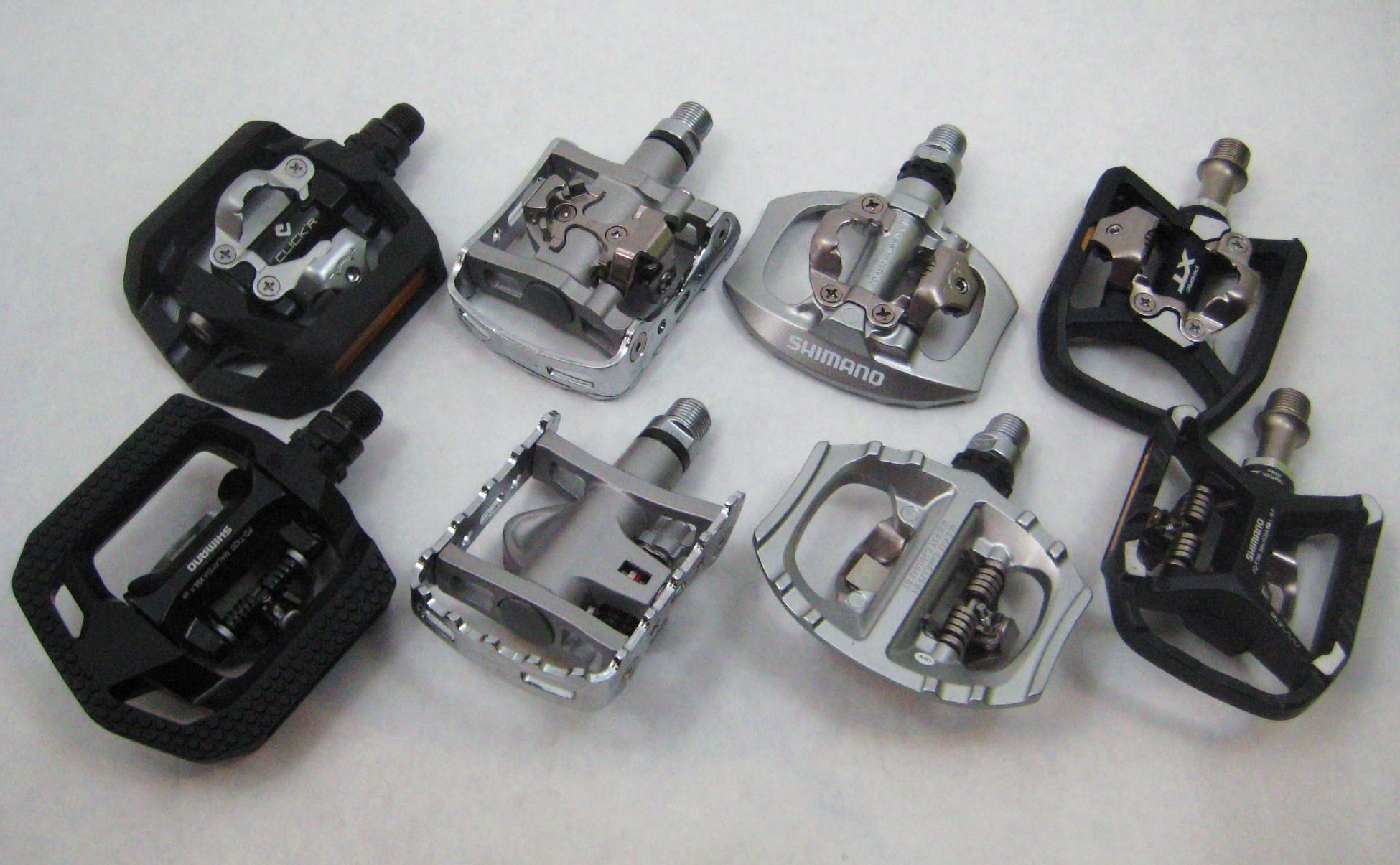 half clipless pedals