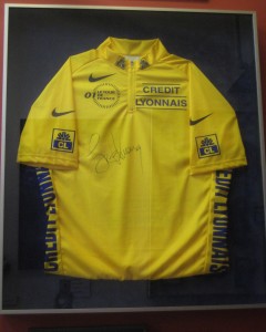 One of Lance Armstrong's  2001 Tour de France Yellow Jerseys