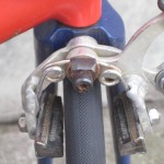 Reversed Campy Record brake caliper