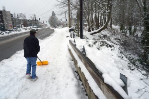 Human snow plow